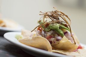 seafood platter in a restaurant