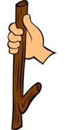Hook in the hand clipart
