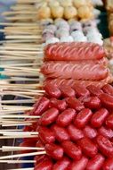 sausages on sticks