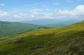 view of Bieszczady mountains