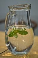 jug with mint water