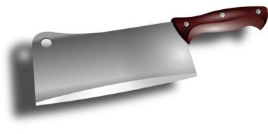 clipart of a kitchen cleaver