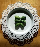 Melothria scabra fruits, Mexican Cucumbers on plate