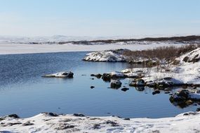 amazing winter landscape, iceland, reykjavik