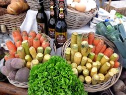 Vegetables Basket with salad