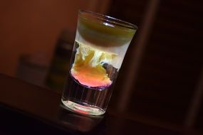 Shot of liquor in the small glass