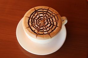 Cappuccino coffee in a cup