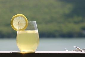 summer drink in a transparent glass