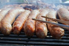 sausage on the grill