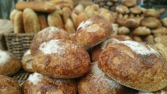 healthy bread at the grocery market