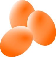 graphic representation of three eggs