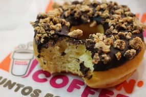 sweet donut with chocolate