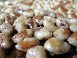 almonds in a french pastry shop