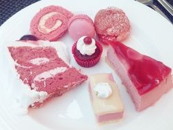 Pink sweety desserts