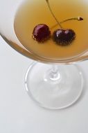 red Cherries in Martini Cocktail