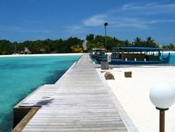 jetty on maldives beach