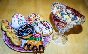 donuts on a plate