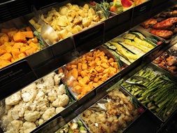Different kinds of vegetables in the market