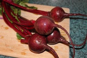 beets on a cutting board