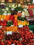 Healthy vegetables in the market