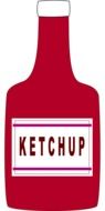 drawing bottles with ketchup