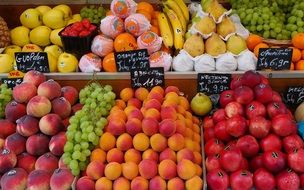 bright picked fruits for sale