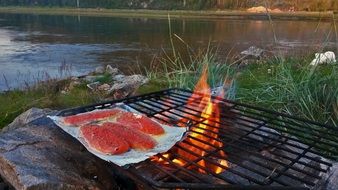 trout for a barbecue