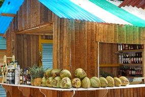 beach bar in the Caribbean