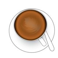 hot beverage in Cup, illustration