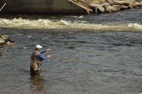 fisherman in the water