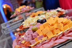 chopped cooking food on a wedding