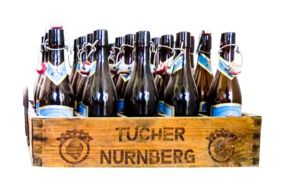 wooden box with beer bottles