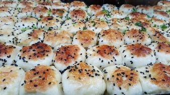 Chinese cake sprinkled with sesame