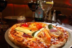 Pizza And Wine, italian Dinner