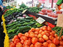 fresh vegetables at Queen Victoria's market in Melbourne