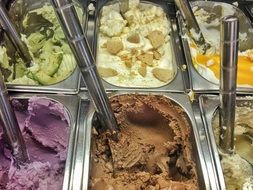 varied high-calorie ice cream