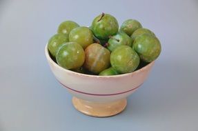 sweet green grapes in a cup