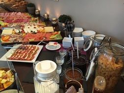 breakfast buffet in hotel