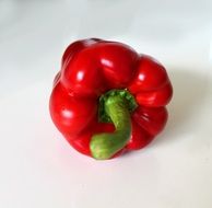 red Paprika on white desk