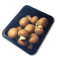 brown mushrooms in a tray