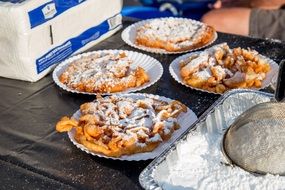 funnel cake with powdered sugar