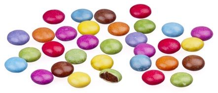 multi-colored sweets m & m