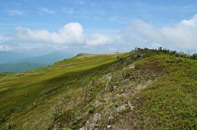 peaceful scenery of Bieszczady mountains