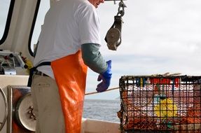 picture of Fisherman on a fishing boat