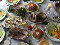 traditional easter table in poland