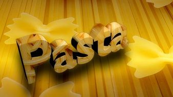 Yellow pasta sign