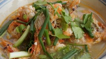 Tom Yum Goong Hot Sour closeup