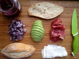 ingredients for making a healthy sandwich