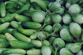 green vegetables in the market