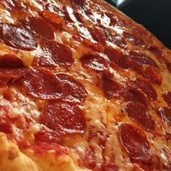 Pizza Pepperoni close up